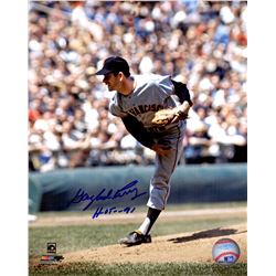 Gaylord Perry Signed San Francisco Giants Pitching Action 8X10 Photo W/HOF'91