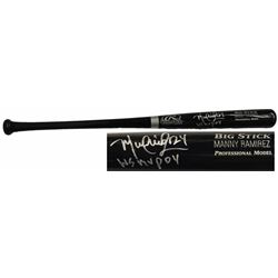 Manny Ramirez Signed Rawlings Black Big Stick Name-Engraved Bat W/WS MVP 04
