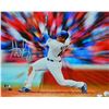 Image 1 : Anthony Rizzo Signed Chicago Cubs Swinging Action Motion Blast 16X20 Photo