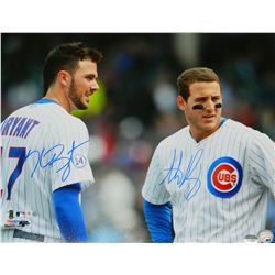 Anthony Rizzo & Kris Bryant Dual Signed Chicago Cubs Pinstripe Jersey 16X20 Photo