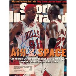 Dennis Rodman Signed Bulls Sports Illustrated 10/23/95 W/Jordan