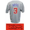 Image 1 : David Ross Signed Grey Custom Baseball Jersey