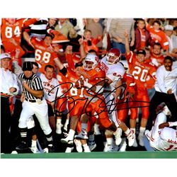 Barry Sanders Signed Oklahoma State Running Down Sideline 8X10 Photo