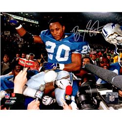 Barry Sanders Signed Detroit Lions Carried Off Field 8X10 Photo