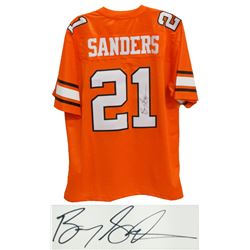 Barry Sanders Signed Oklahoma State Throwback Orange Premier Jersey