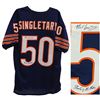 Image 1 : Mike Singletary Signed Navy Custom Throwback Jersey W/Monsters Of The Midway