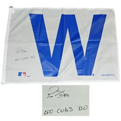 Pedro Strop Signed Chicago Cubs 27X37 White W Flag W/Go Cubs Go