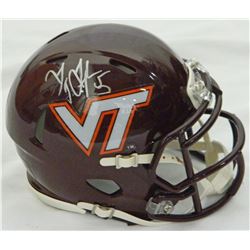 Tyrod Taylor Signed Virginia Tech Riddell Speed Mini Helmet