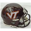 Image 1 : Tyrod Taylor Signed Virginia Tech Riddell Speed Mini Helmet