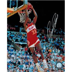 Dominique Wilkins Signed Hawks Slam Dunk 8X10 Photo
