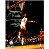 Image 1 : Darryl Dawkins Signed  New Jersey Nets Layup 8X10 Photo W/"Chocolate Thunder"  Insc. (Getty #1656879