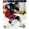 Image 1 : Michael Del Zotto Signed Skating In Navy Jersey 8X10 Photo