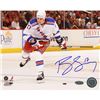 Image 1 : Brandon Dubinsky White Jersey Slap Shot 16X20 Photo