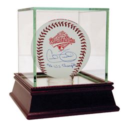 Cecil Fielder Signed 1996 World Series Baseball W/ 96 WS Champs Insc