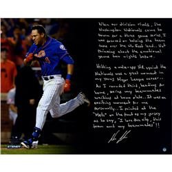 Wilmer Flores Signed Citi Field 16X20 Story Photo