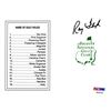 Image 1 : Raymond Floyd Signed Augusta National Masters Scorecard (PSA/DNA)