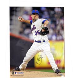 Dillon Gee New York Mets Pins. Jersey Pitching Vertical 16X20 Photo (MLB Auth)