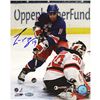 Image 1 : Scott Gomez Autographed Shot Vs. Devils 16X20 Photograph