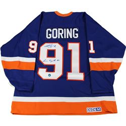 Butch Goring Signed New York Islanders Retro CCM Cup Jersey W/"Conn Sythe 81" Insc (AJ Sports Auth)