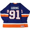 Image 1 : Butch Goring Signed New York Islanders Retro CCM Cup Jersey W/"Conn Sythe 81" Insc (AJ Sports Auth)