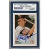 Image 1 : Davey Johnson Signed 2002 Topps Card - Orioles - Close Up/Batting Stance (Slabbed By Steiner)