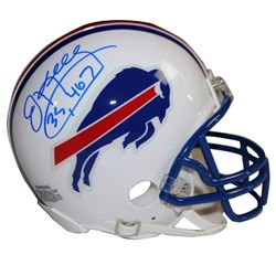 Jim Kelly Signed Buffalo Bills White Mini Helmet W/ "35,467 Yds" Insc.