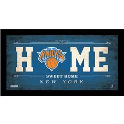New York Knicks 6X12 Home Sweet Home Sign W/ Game Used Net