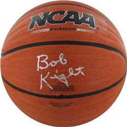 Bob Knight Signed NCAA Wave Basketball (Silver)