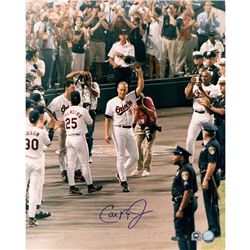 Cal Ripken Jr Signed "2131 Game Cap Tip" 16X20 Photo (Ripken Holo)