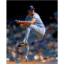 Bret Saberhagen Signed Pitching 8X10 Vertical Photo