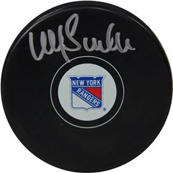 Ulf Samuelsson Signed New York Rangers Puck