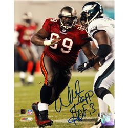 Warren Sapp Tampa Bay Buccaneers Signed 8X10 Photo Inscribed "HOF 13"