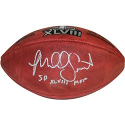 Malcom Smith Signed Super Bowl XLVIII Football W/ "SB XLVIII MVP" Insc. (Fanatics Auth)