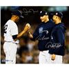 Image 1 : Derek Jeter, Andy Pettitte & Mariano Rivera Close Up On Mound Triple Signed 20X24 Photo (MLB Auth)