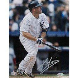 Kevin Youkilis New York Yankees Pinstripe Jersey Batting Close-Up Signed 8X10 Photo (MLB Auth)