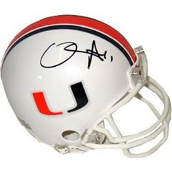 DJ Williams Signed Miami Hurricanes Mini Helmet