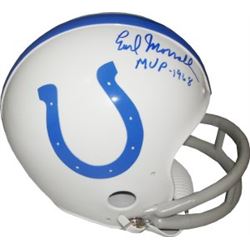 Earl Morrall Signed Baltimore Colts 2Bar TB Mini Helmet 68MVP
