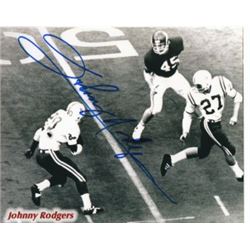 Johnny Rodgers Signed Nebraska Cornhuskers 8X10 Photo