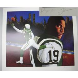 Keyshawn Johnson Signed New York Jets Lithograph
