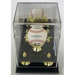 Baseball Large Deluxe Gold Glove Mirror Back Display Case