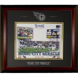 Music City Miracle Unsigned Tennessee Titans 8X10 Photo Custom Engraved Framed (Mahogany)