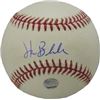 Image 1 : Hank Blalock Signed Official Major League Baseball Toned