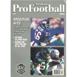 Lawrence Taylor Unsigned New York Giants Athlon Sports 1992 NFL Pro Football Preview Magazine