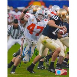 AJ Hawk Signed Ohio State Buckeyes 8X10 Photo