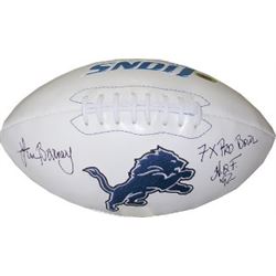 Lem Barney Signed Detroit Lions Logo Football HOF 92 & 7 X Pro Bowl