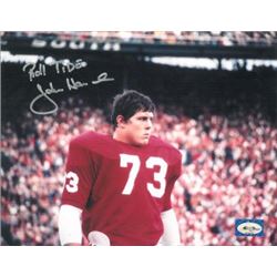 John Hannah Signed Alabama Crimson Tide 8X10 Photo Roll Tide