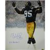 Image 1 : Greg Lloyd Signed Pittsburgh Steelers 16X20 In The Snow Photo 5 X Pro Bowl