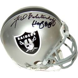 Fred Biletnikoff Signed Oakland Raiders Replica Mini Helmet HOF 88