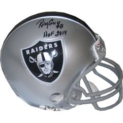Ray Guy Signed Oakland Raiders Replica Mini Helmet HOF 2014- Guy Hologram
