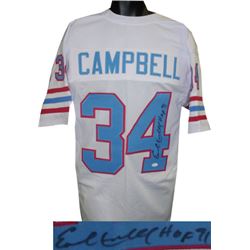 Earl Campbell Signed Houston Oilers Prostyle White TB Jersey HOF 91- JSA Hologram